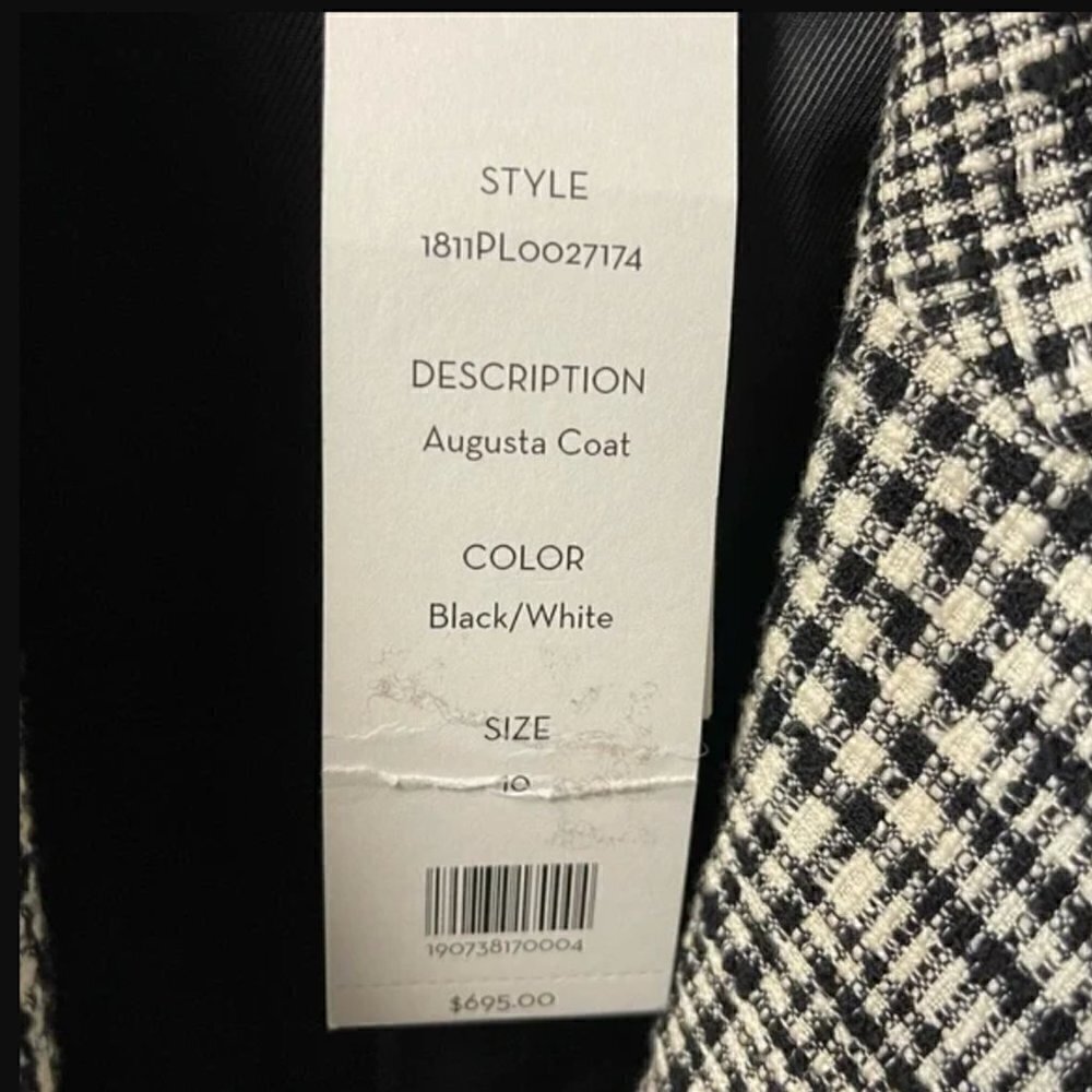 NWT Veronica Beard Augusta Double-Breasted Checked Belted Coat Dress Size 10 - Picture 13 of 14